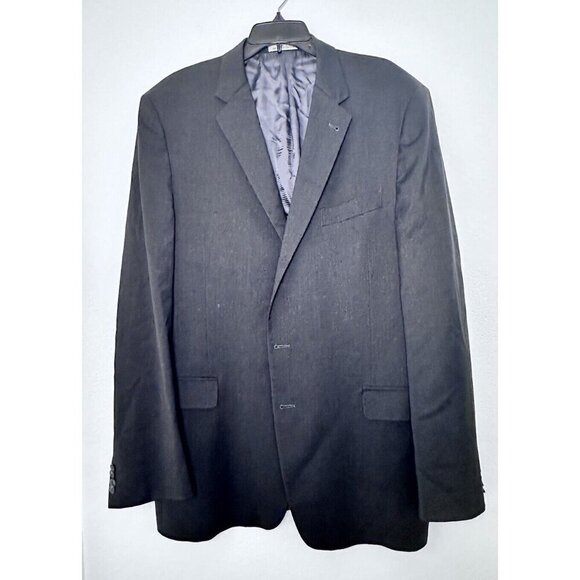 Joseph Abboud Blazer Men's 46X Dark Grey Wool Single Breasted Made in USA Career